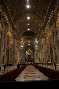 Inside of Massive St. Peter's Basilica