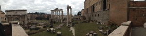 Panorama view of the Roman Forum