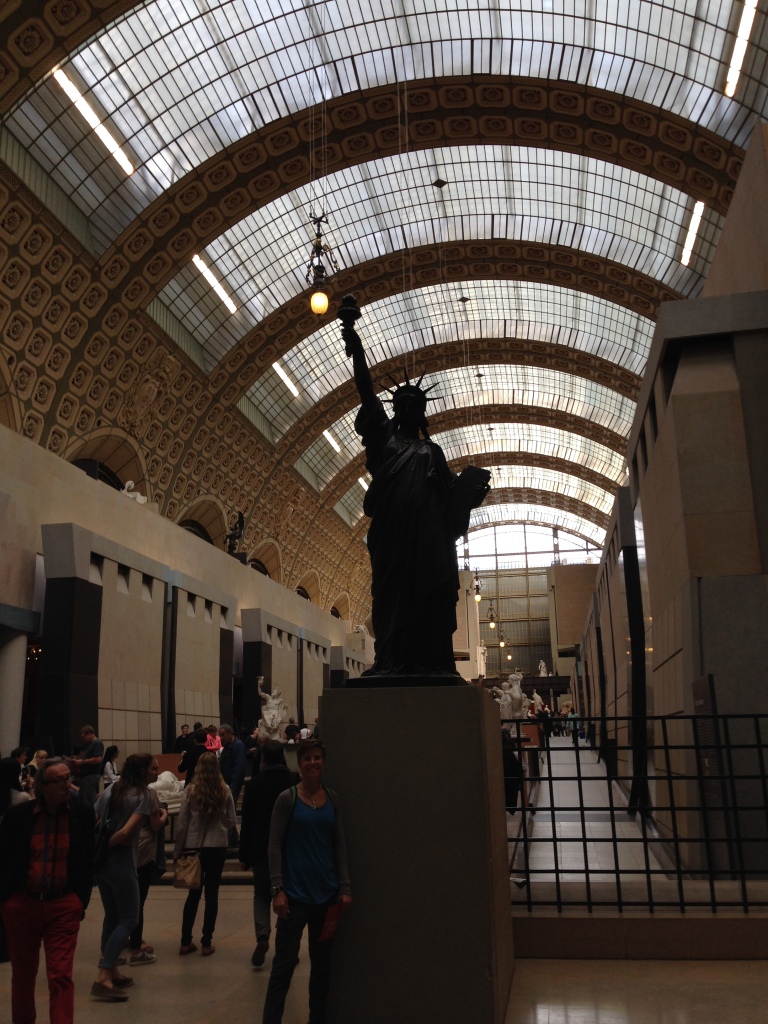 Inside the Musee D'Orsay, housed inside an old train station