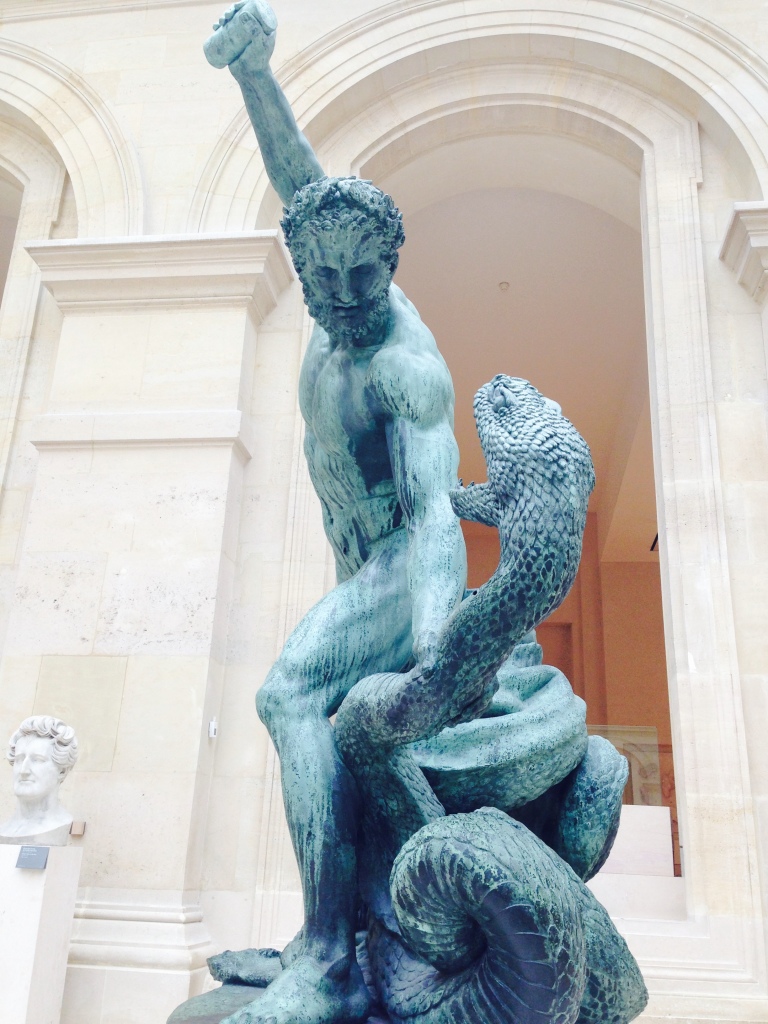 Impressive Statue of St Michael slaying the Dragon